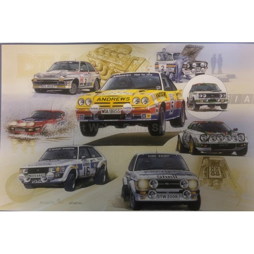 Group 4 Classic Rally Montage Limited Edition Print Group 4 Classic Rally Montage Limited Edition Print